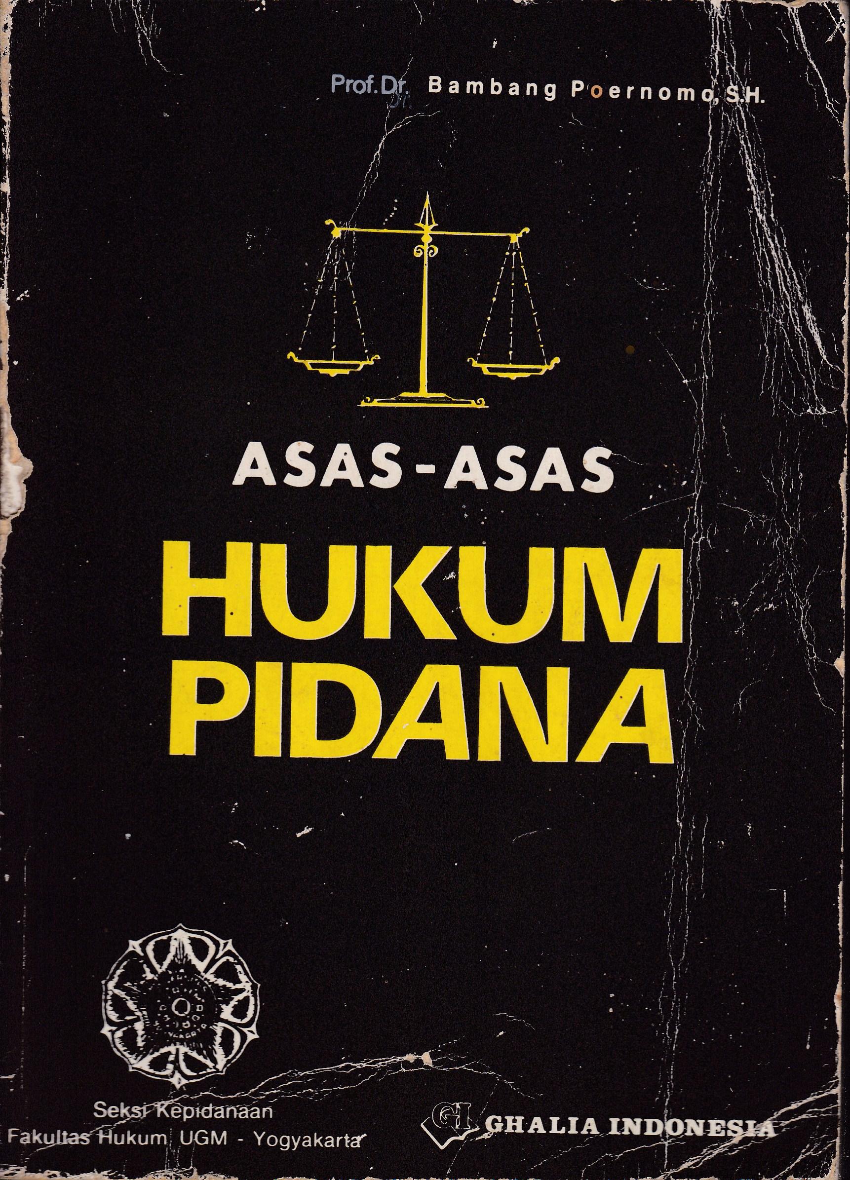 Cover of Asas - Asas Hukum Pidana (B)